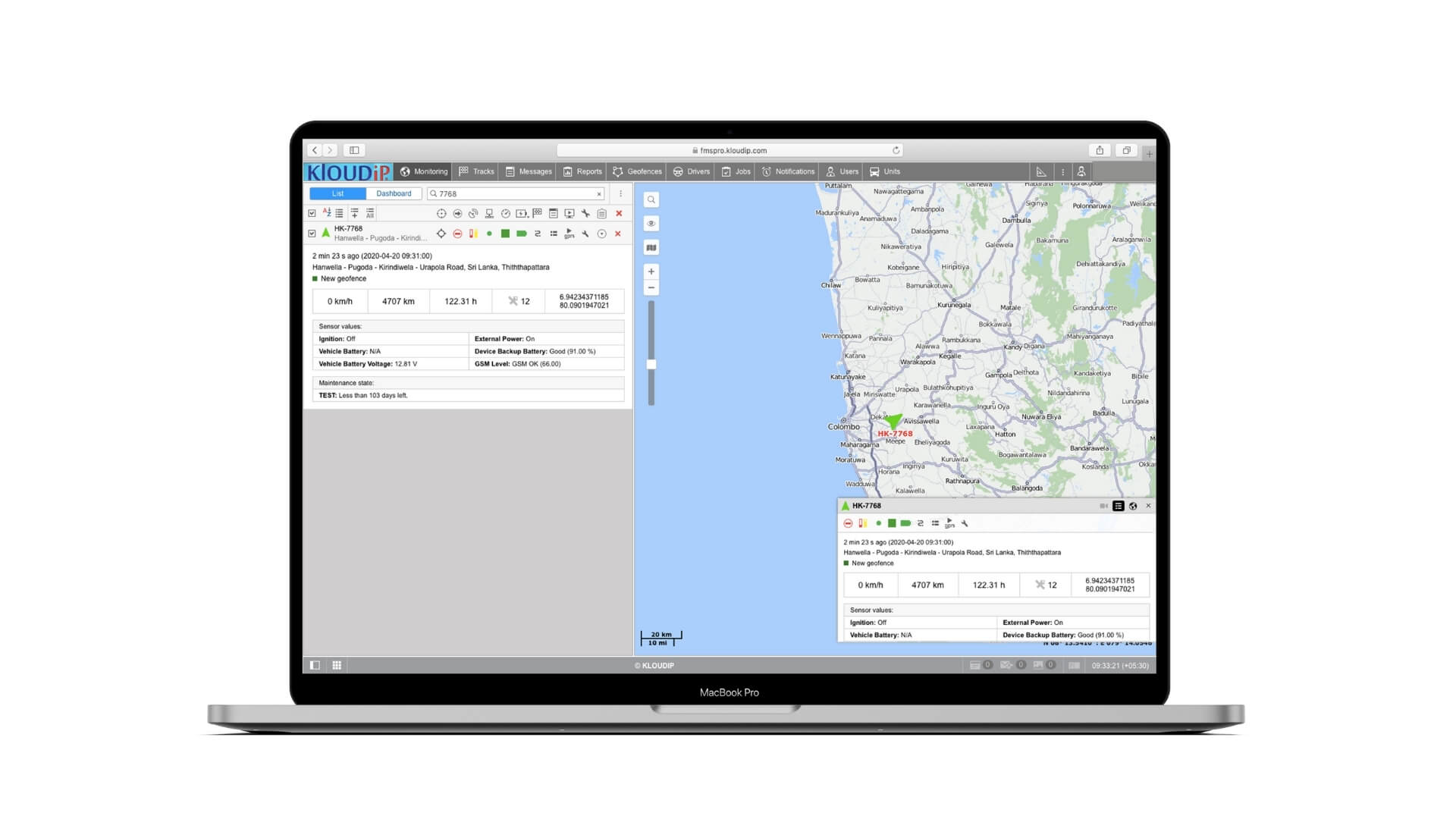 Online GPS tracking in healthcare