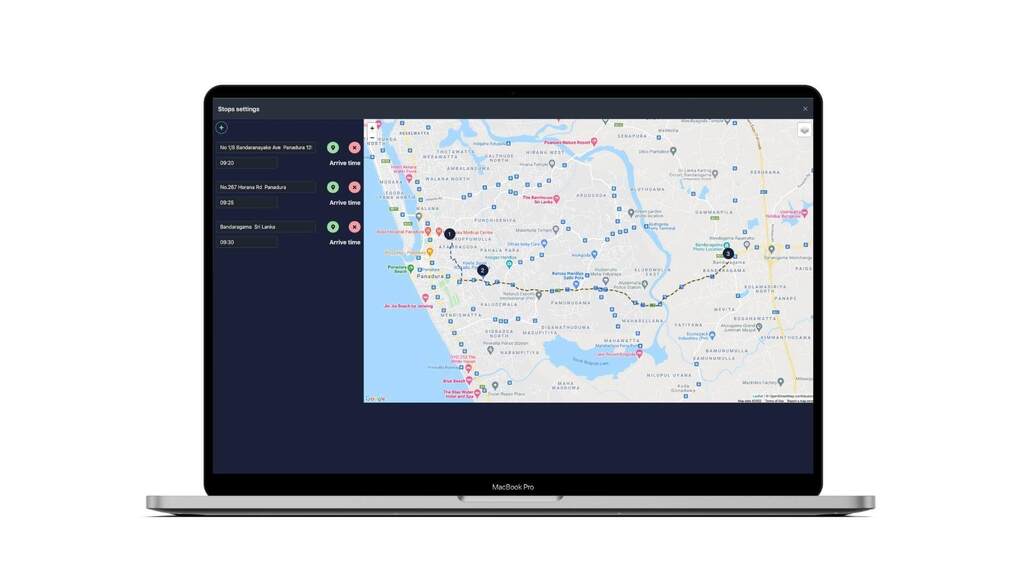 Employee transport management interface